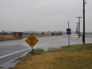 SB Road flooded during and after the storm