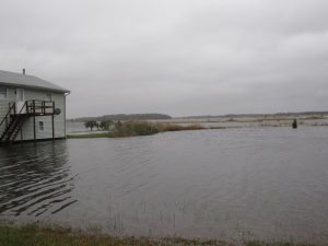Marsh flooding north end of the beach