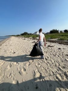 Bag of trash collected