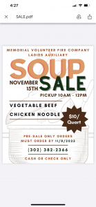 Soup Sale Flyer